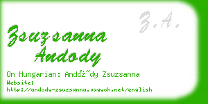 zsuzsanna andody business card